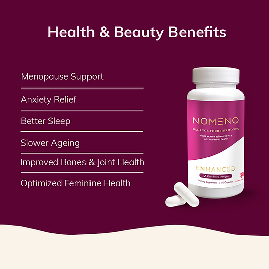 Nomeno Enhanced 4 bottles of Plant-based estrogen & Halal-certified
